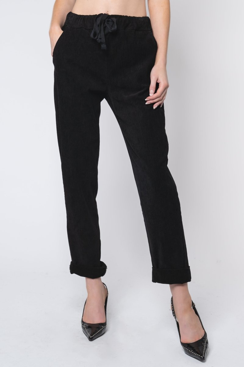 Euro Super Stretch Corduroy Pant - Breathable Naturals | Glam & Fame Clothing