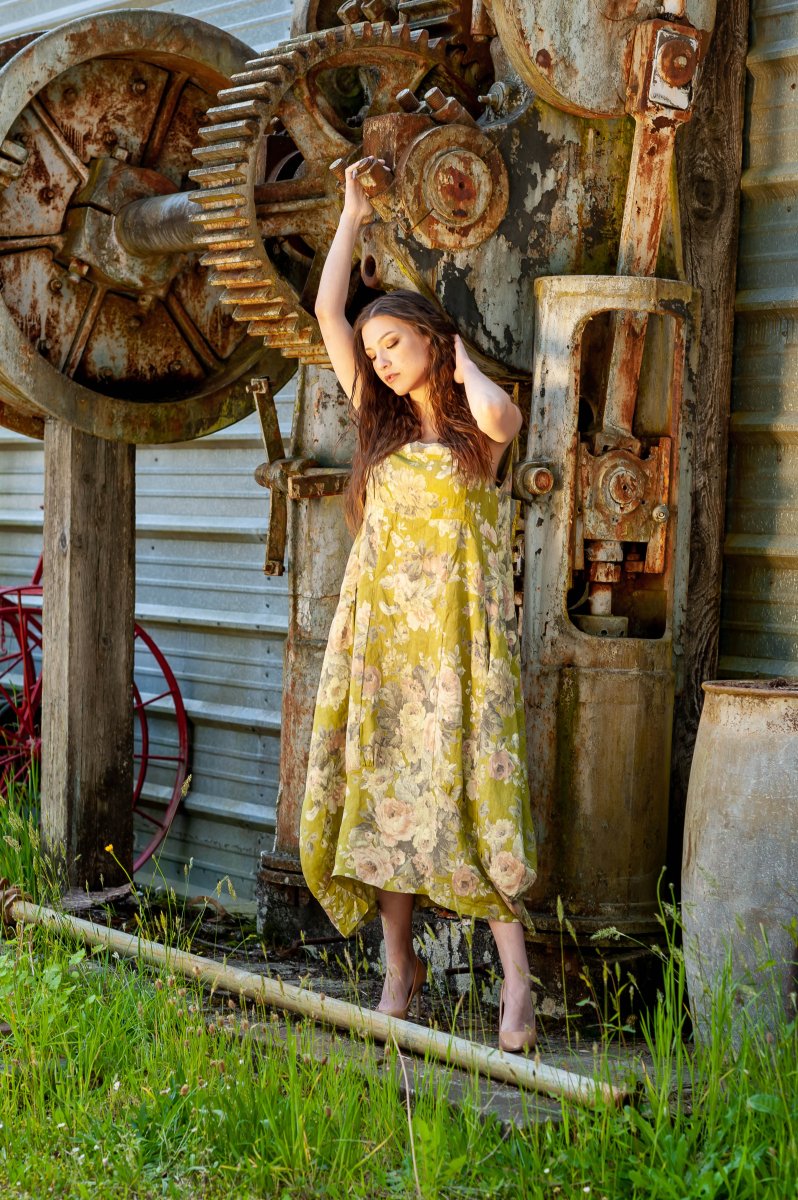 French Linen Frock With Pockets