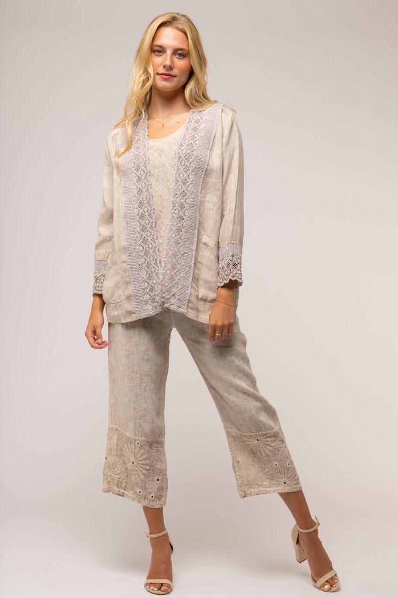 French Linen Jacket Premium Woven - Breathable Naturals | Glam & Fame Clothing