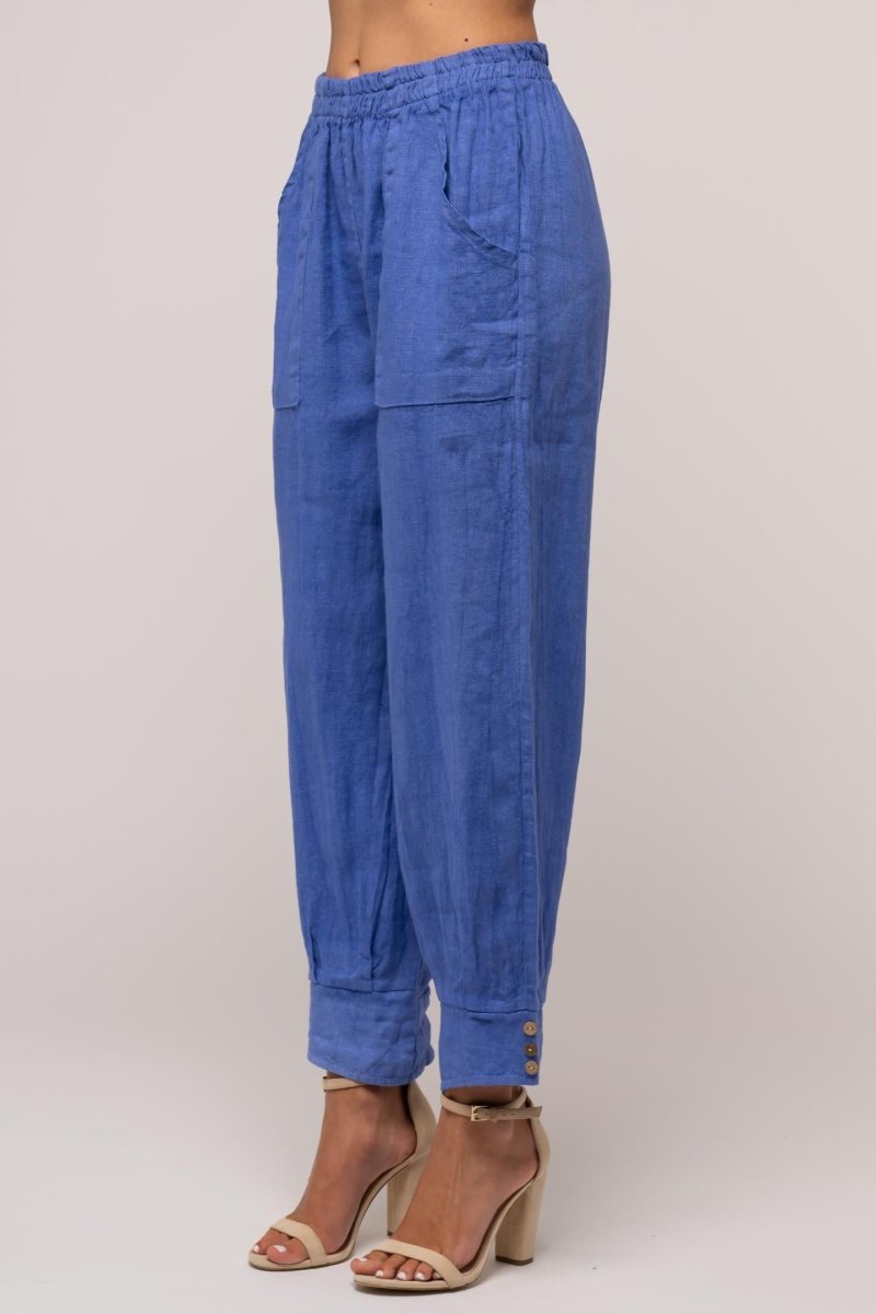 French Linen Pant Premium Woven - Breathable Naturals | Glam & Fame Clothing