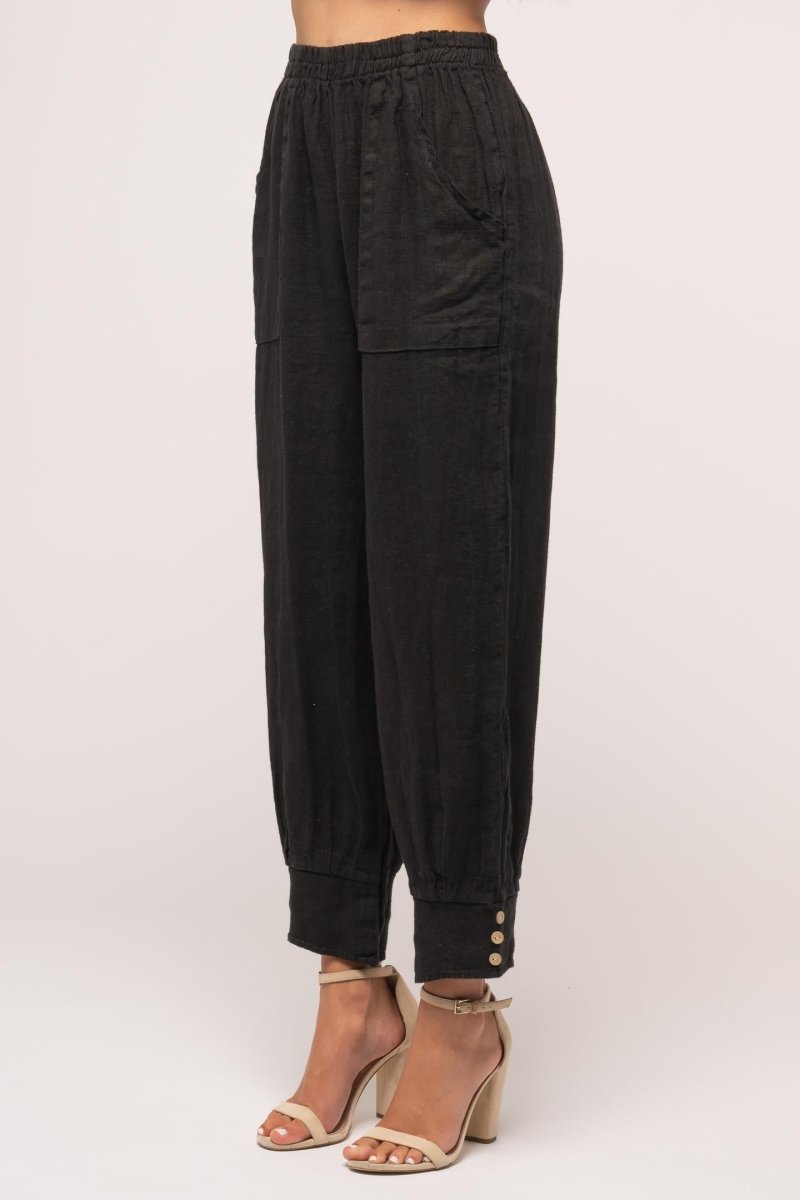 French Linen Pant Premium Woven - Breathable Naturals | Glam & Fame Clothing