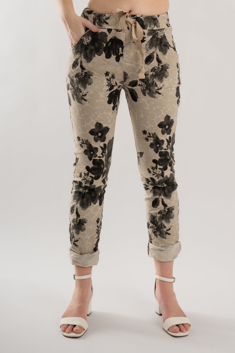 Premium Euro Crushed Pant Print - Breathable Naturals | Glam & Fame Clothing