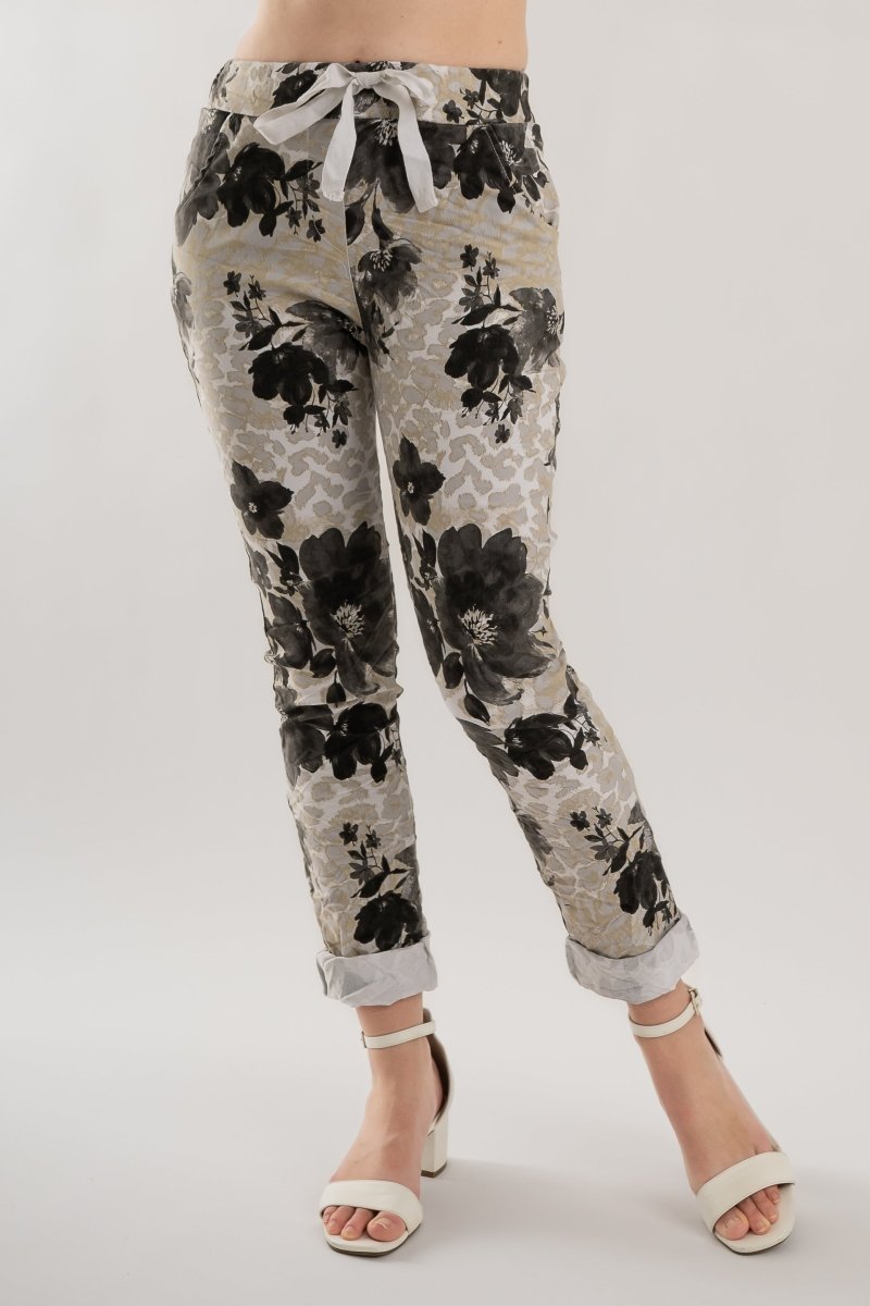 Premium Euro Crushed Pant Print - Breathable Naturals | Glam & Fame Clothing