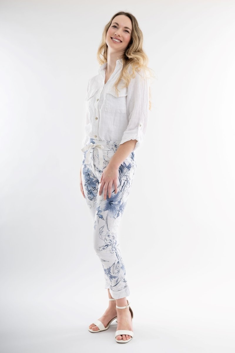 Premium Euro Crushed Pant Print - Breathable Naturals | Glam & Fame Clothing