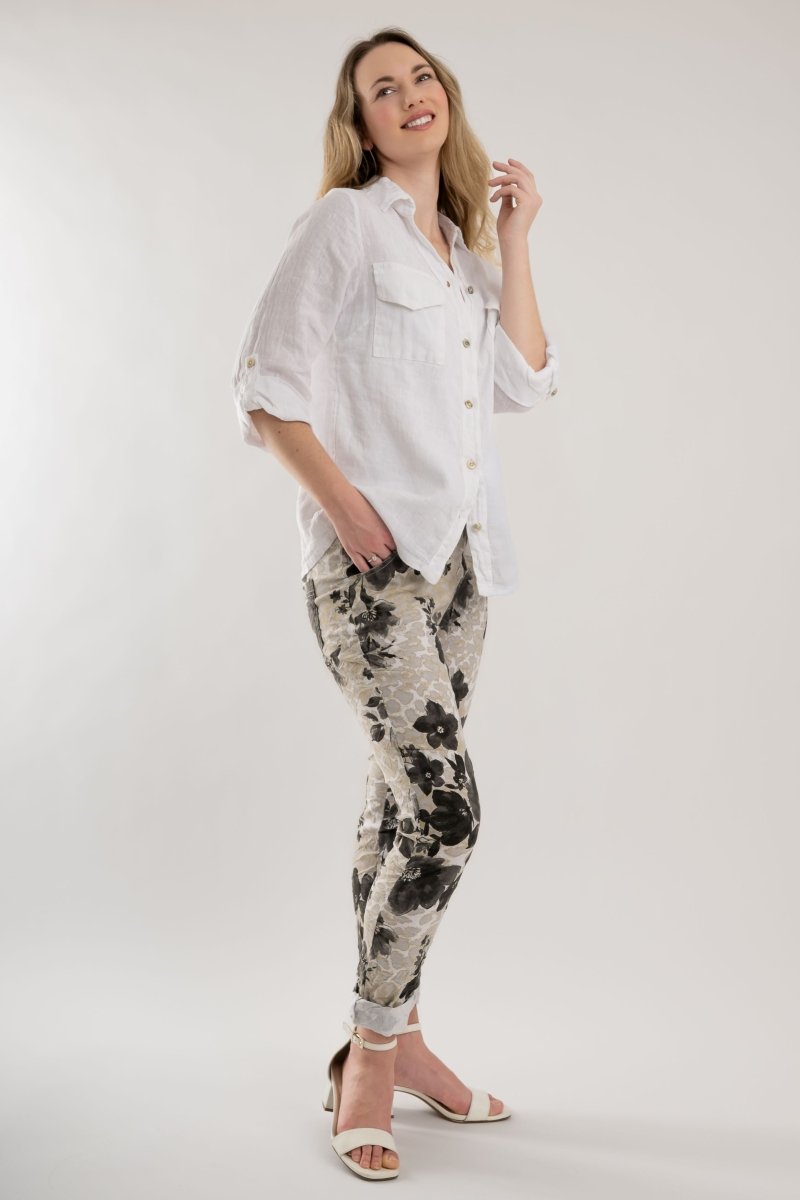 Premium Euro Crushed Pant Print - Breathable Naturals | Glam & Fame Clothing