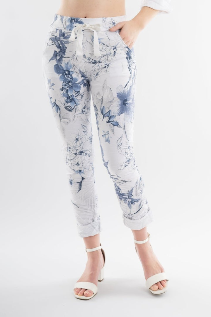 Premium Euro Crushed Pant Print - Breathable Naturals | Glam & Fame Clothing