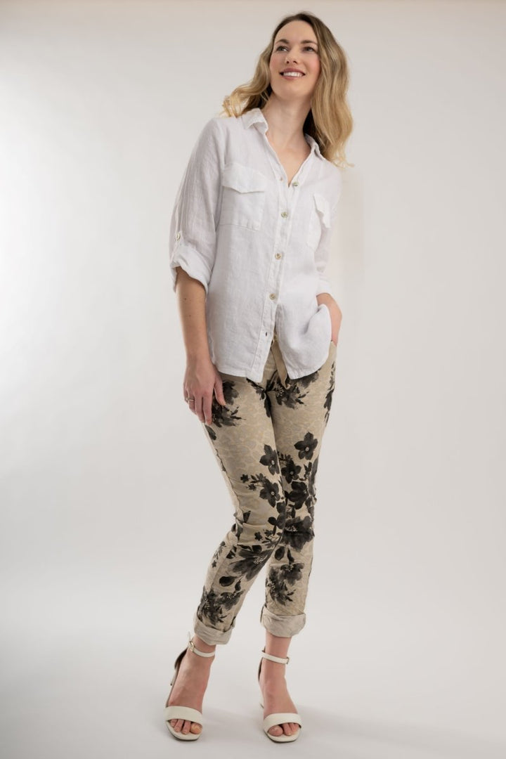 Premium Euro Crushed Pant Print - Breathable Naturals | Glam & Fame Clothing