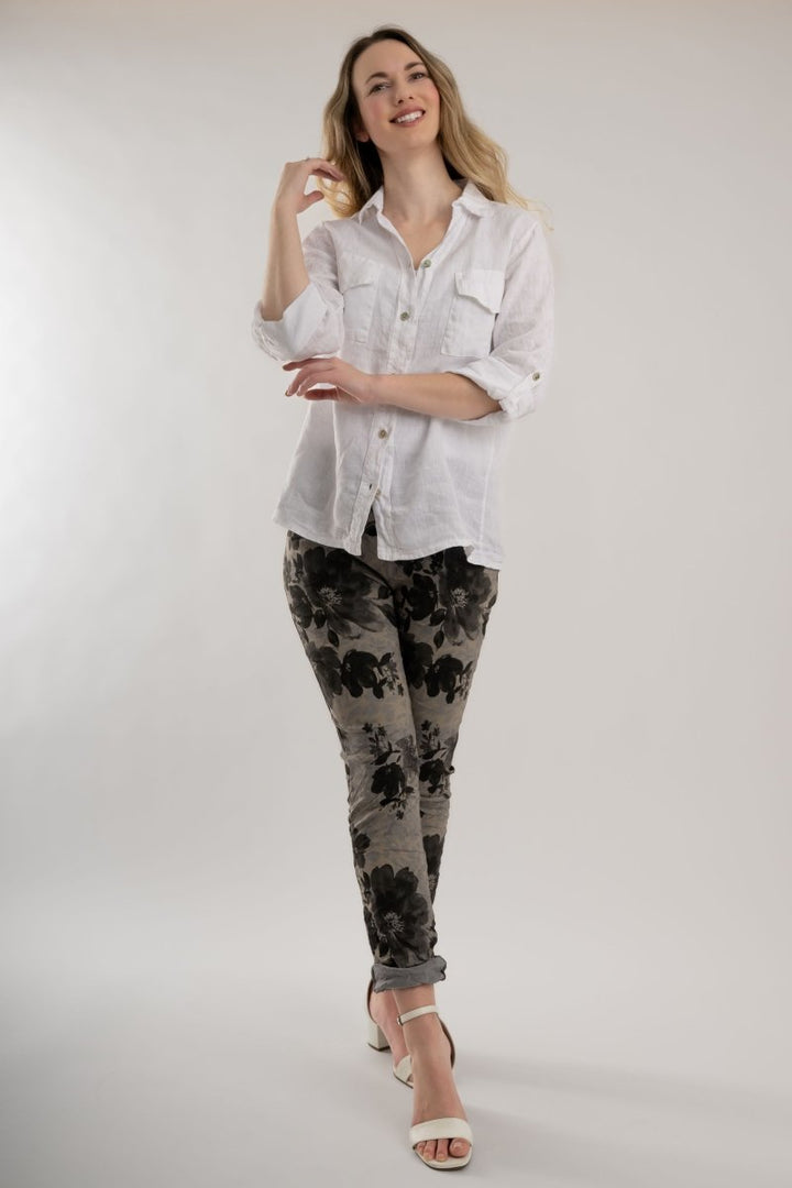 Premium Euro Crushed Pant Print - Breathable Naturals | Glam & Fame Clothing