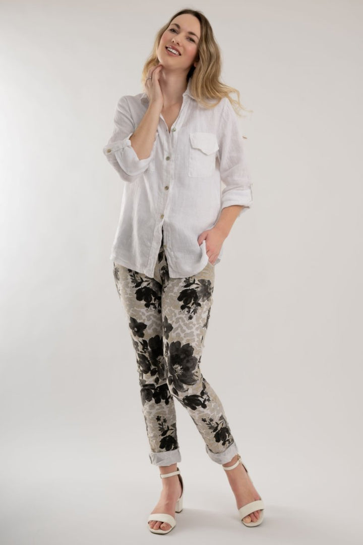 Premium Euro Crushed Pant Print - Breathable Naturals | Glam & Fame Clothing