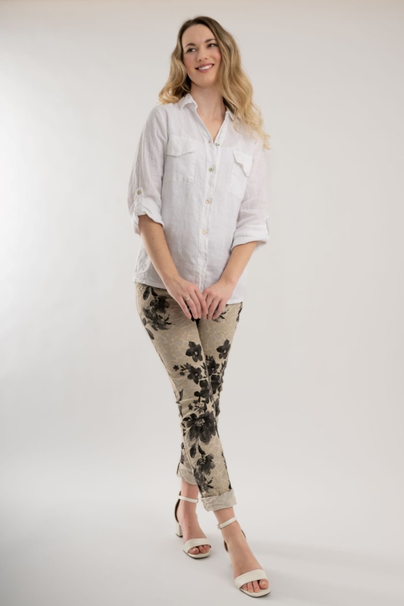 Premium Euro Crushed Pant Print - Breathable Naturals | Glam & Fame Clothing