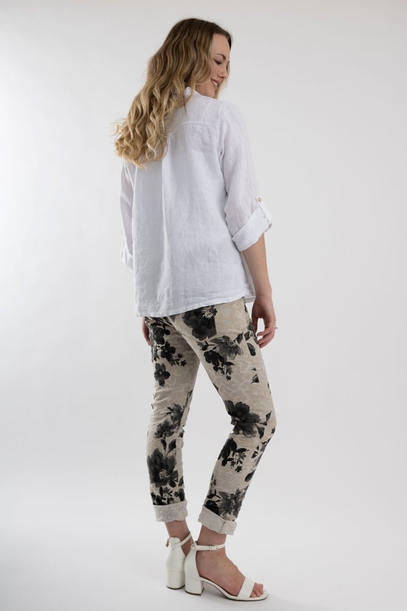 Premium Euro Crushed Pant Print - Breathable Naturals | Glam & Fame Clothing