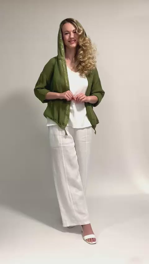 Open Weave Cotton Travel Jacket