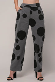 Euro Cotton Corduroy Pant Spots Print - Breathable Naturals | Glam & Fame Clothing