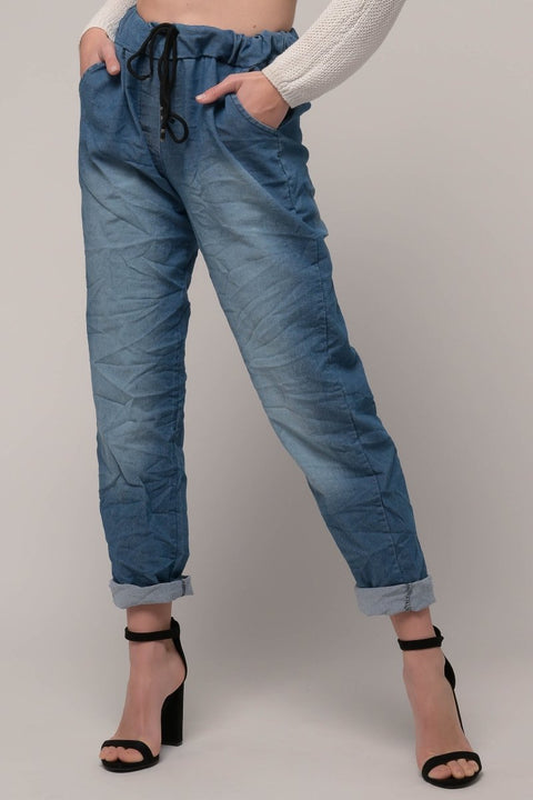Euro Cotton Denim Crushed - Breathable Naturals | Glam & Fame Clothing