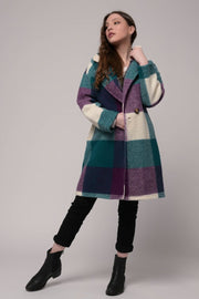 Euro Double Breasted Plaid Coat - Breathable Naturals | Glam & Fame Clothing