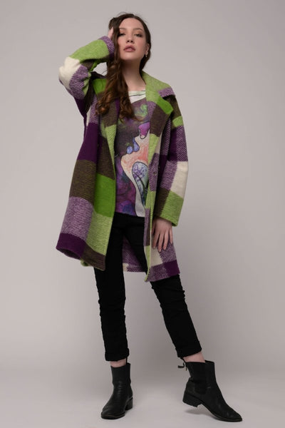 Euro Double Breasted Plaid Coat - Breathable Naturals | Glam & Fame Clothing