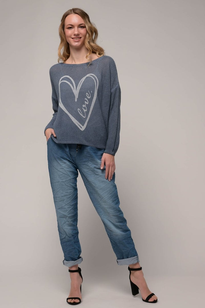 Euro Heart Love Knit Top