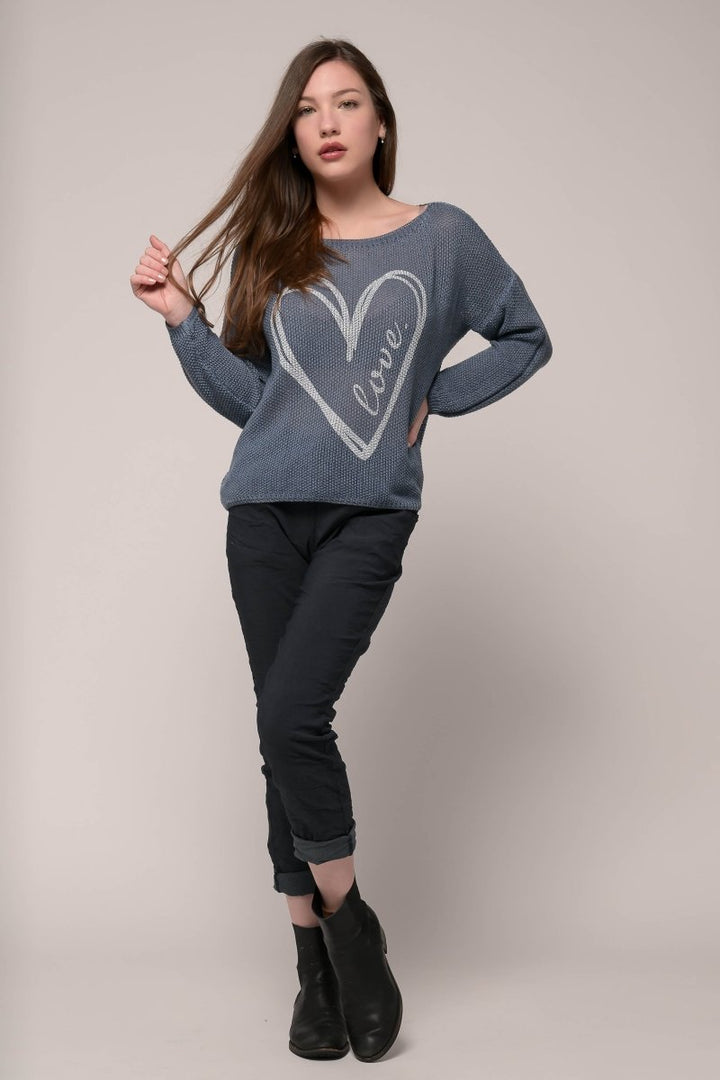 Euro Heart Love Knit Top