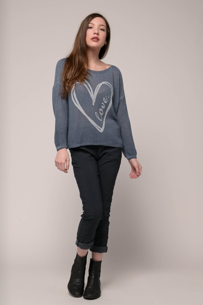 Euro Heart Love Knit Top
