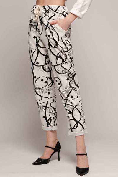 Euro Knit Pant Print - Breathable Naturals | Glam & Fame Clothing