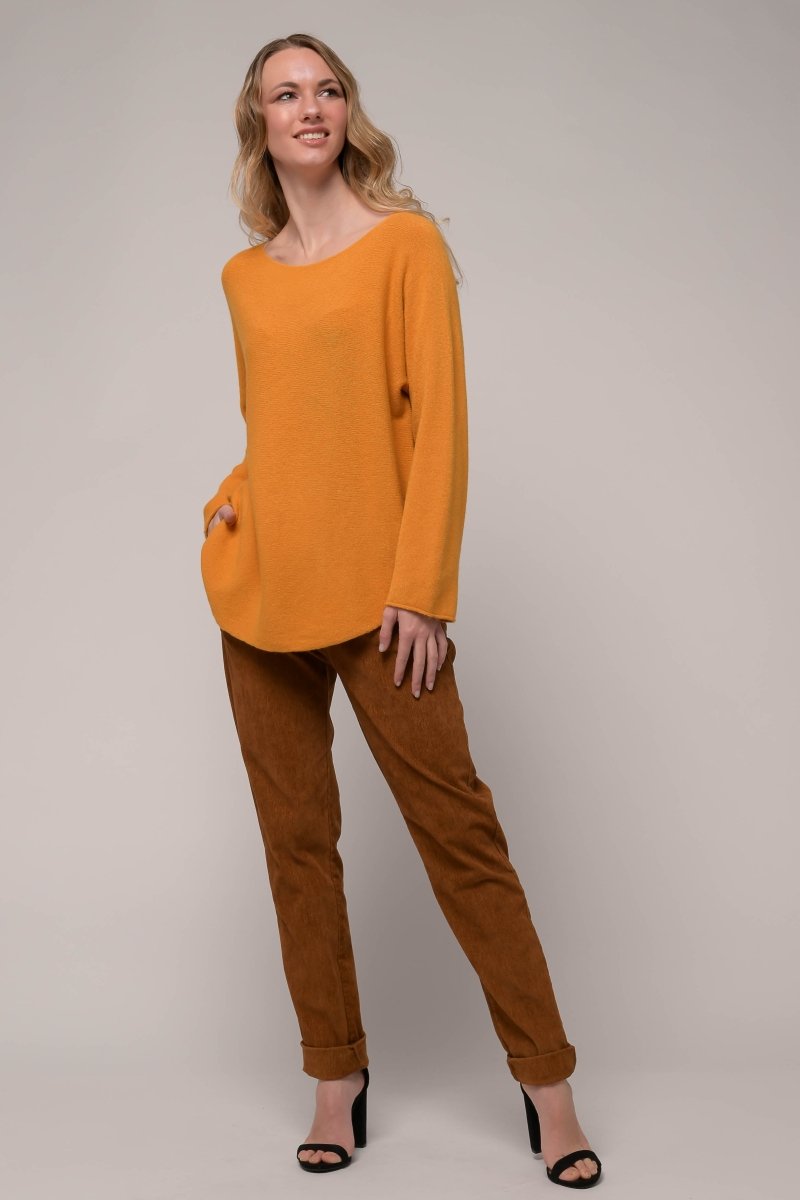 Euro Knit Pullover Sweater - Breathable Naturals | Glam & Fame Clothing