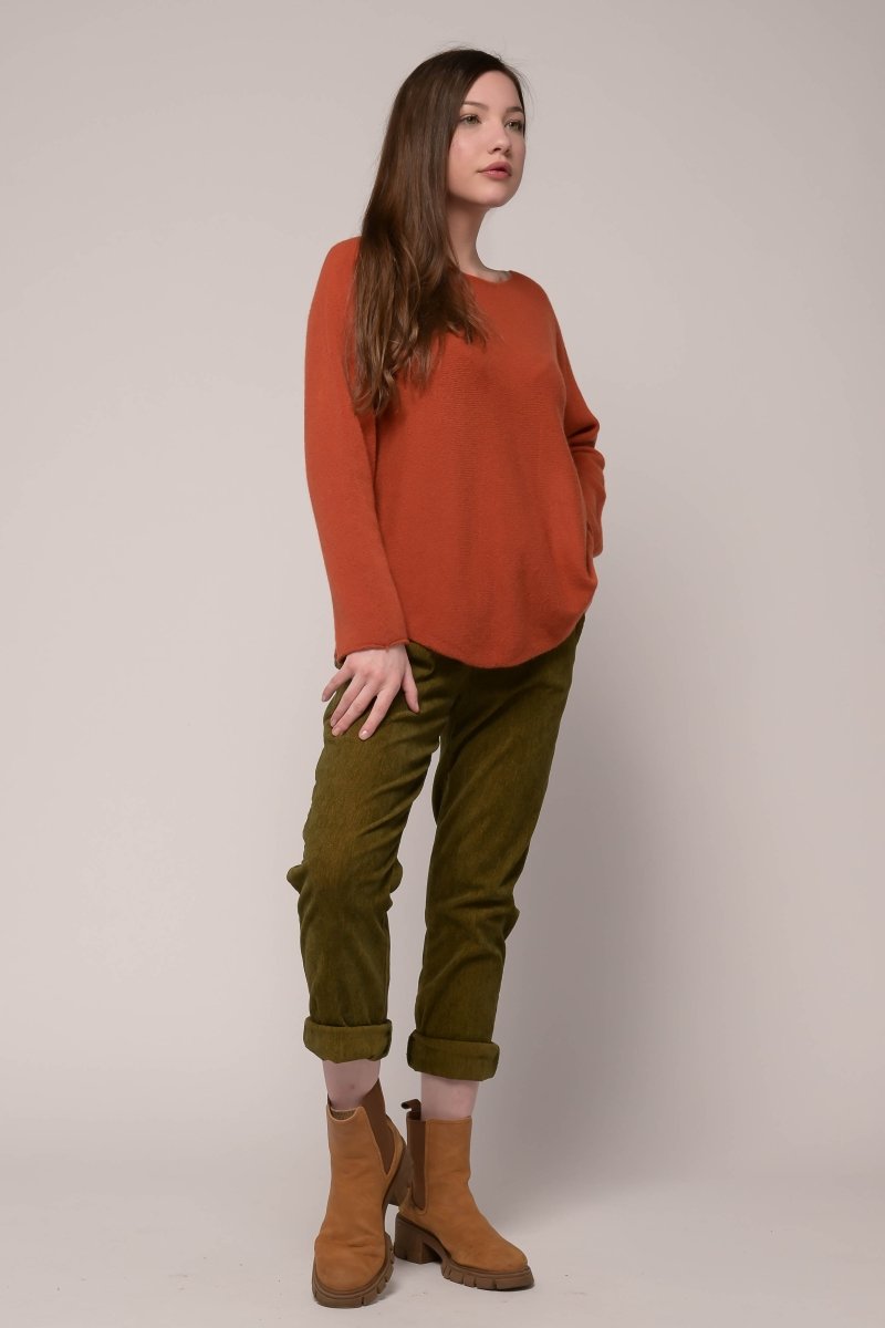 Euro Knit Pullover Sweater - Breathable Naturals | Glam & Fame Clothing