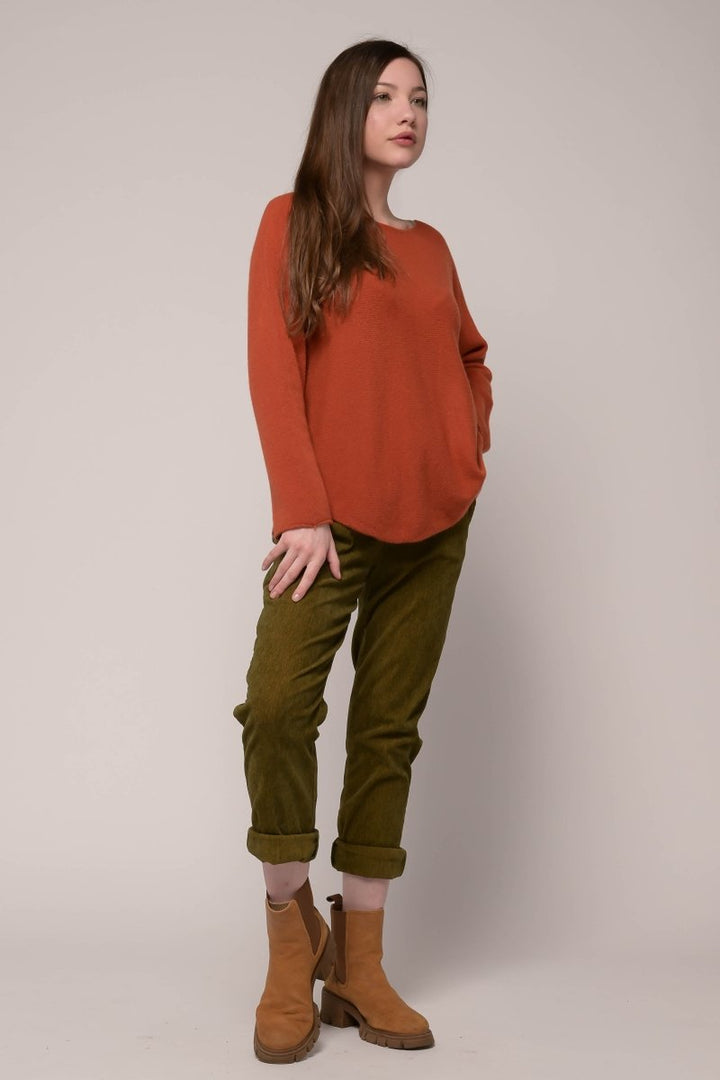 Euro Knit Pullover Sweater - Breathable Naturals | Glam & Fame Clothing