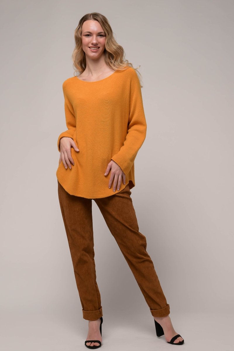 Euro Knit Pullover Sweater - Breathable Naturals | Glam & Fame Clothing