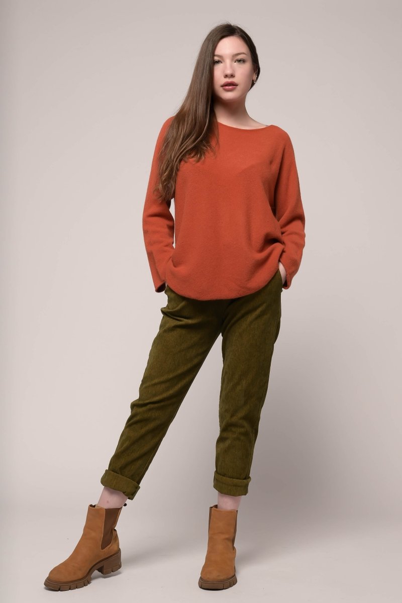 Euro Knit Pullover Sweater - Breathable Naturals | Glam & Fame Clothing