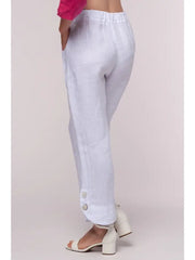 Euro Linen Pant Tulip Cuff Premium Woven - Breathable Naturals | Glam & Fame Clothing