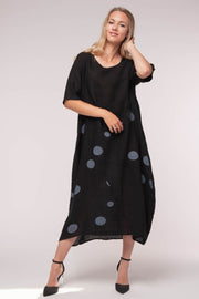 Euro Linen Dress Spots - Breathable Naturals | Glam & Fame Clothing