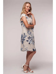 Euro Linen Floral Sheath Dress - Breathable Naturals | Glam & Fame Clothing