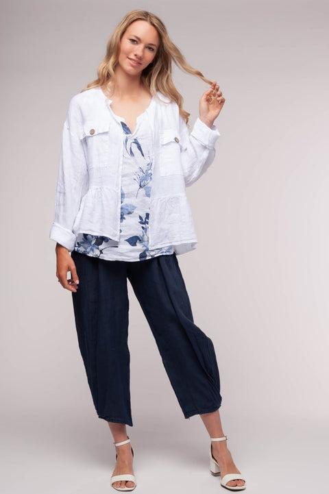 Euro Linen Pant Pleated Hem - Breathable Naturals | Glam & Fame Clothing