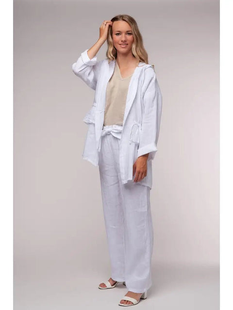 Euro Linen Safari Jacket - Breathable Naturals | Glam & Fame Clothing