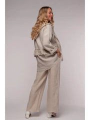 Euro Linen Safari Jacket - Breathable Naturals | Glam & Fame Clothing