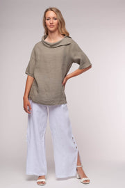 Euro Linen Sailor Top - Breathable Naturals | Glam & Fame Clothing