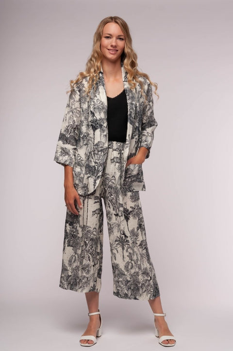 Euro Linen Toile Blazer - Breathable Naturals | Glam & Fame Clothing