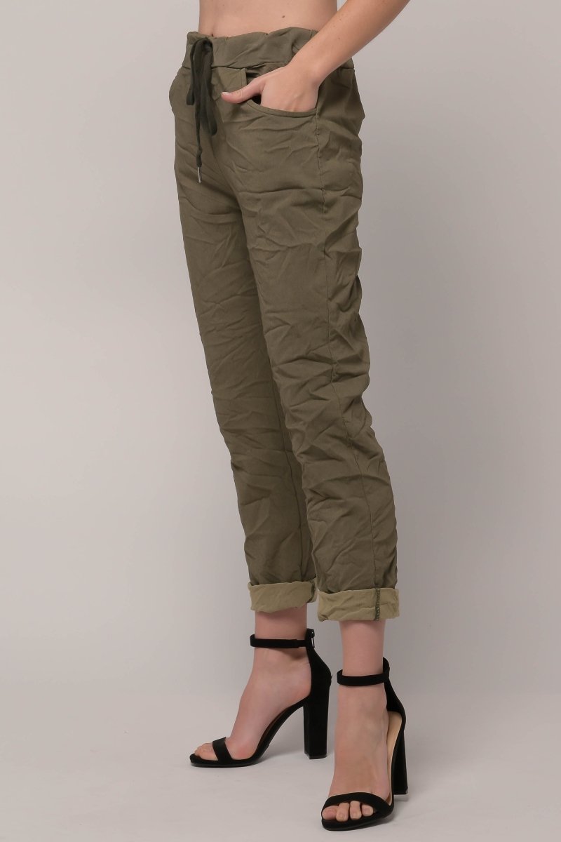 Euro Pant Crushed - Breathable Naturals | Glam & Fame Clothing