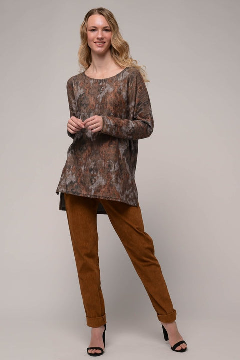 Euro Print Top - Breathable Naturals | Glam & Fame Clothing