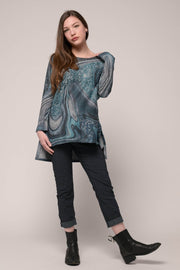 Euro Print Top - Breathable Naturals | Glam & Fame Clothing