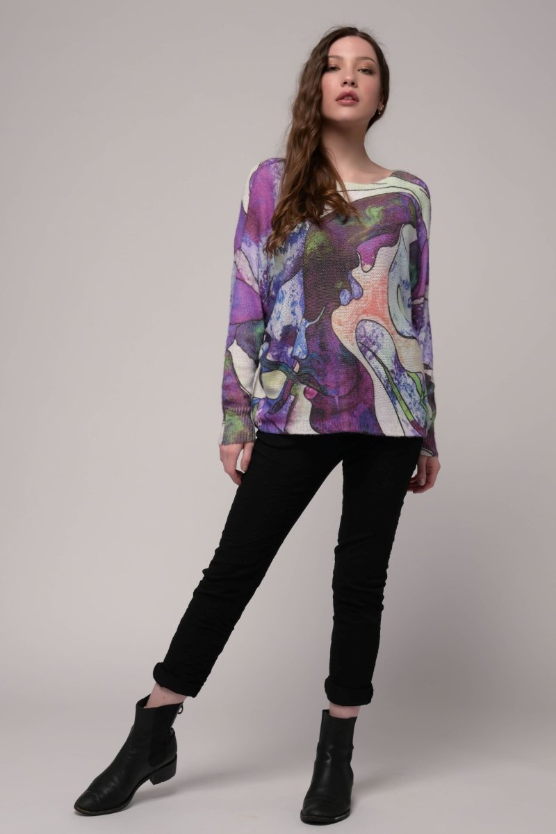 Euro Wool Blend Art Top - Breathable Naturals | Glam & Fame Clothing