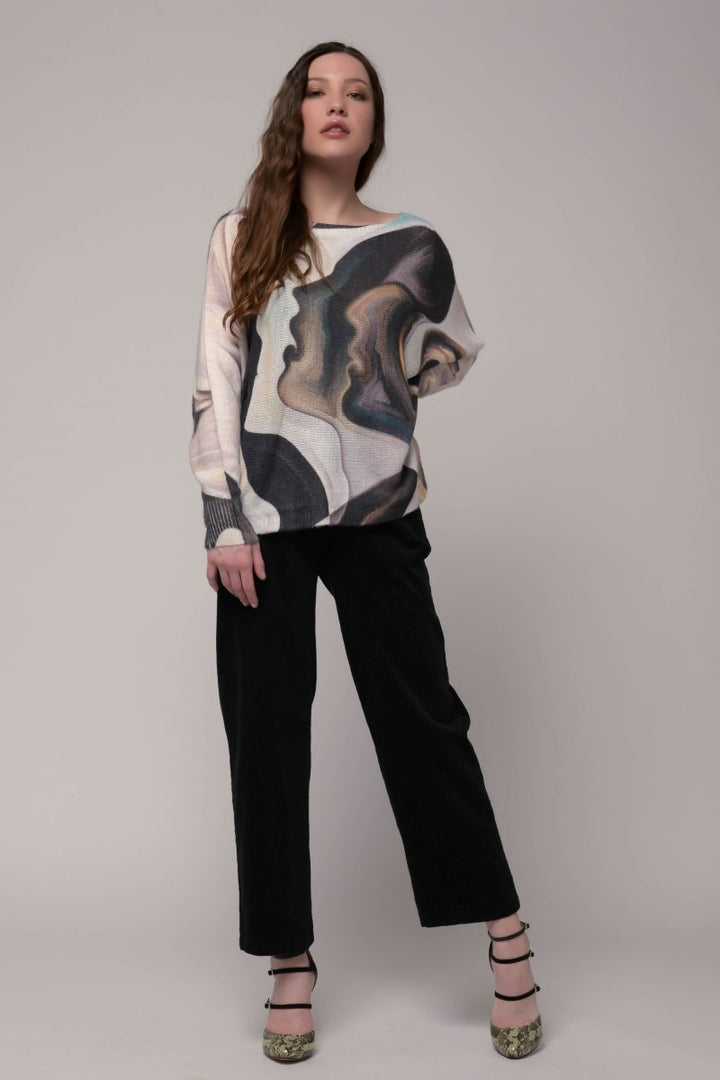 Euro Wool Blend Art Top - Breathable Naturals | Glam & Fame Clothing