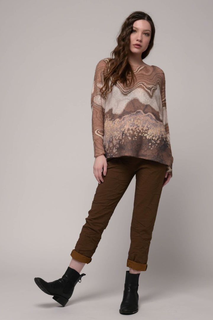 Euro Wool Blend Art Top - Breathable Naturals | Glam & Fame Clothing