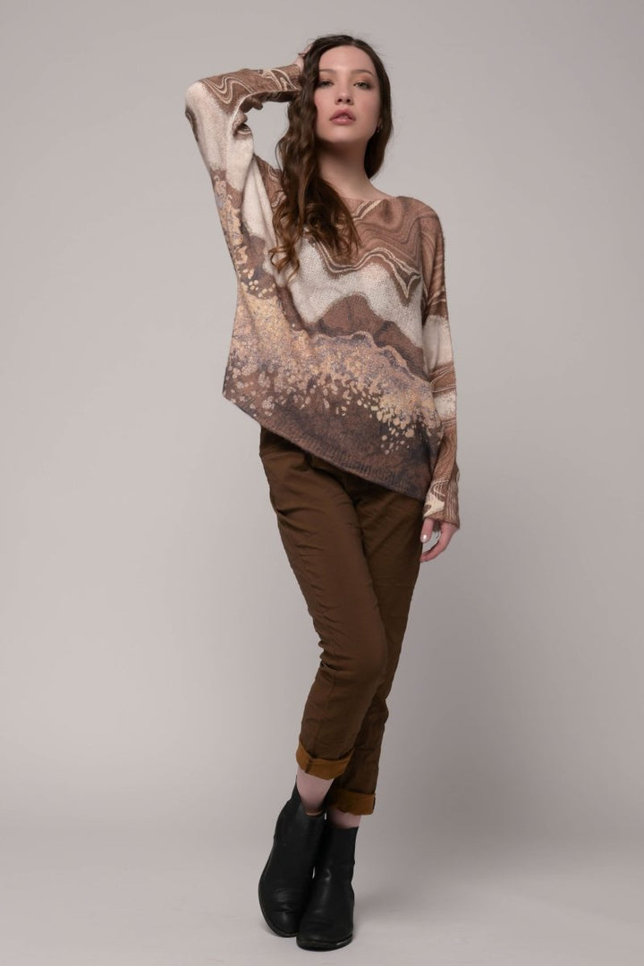 Euro Wool Blend Art Top - Breathable Naturals | Glam & Fame Clothing