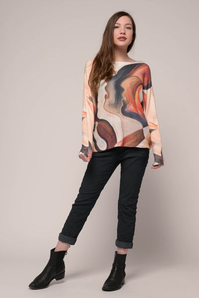 Euro Wool Blend Art Top - Breathable Naturals | Glam & Fame Clothing