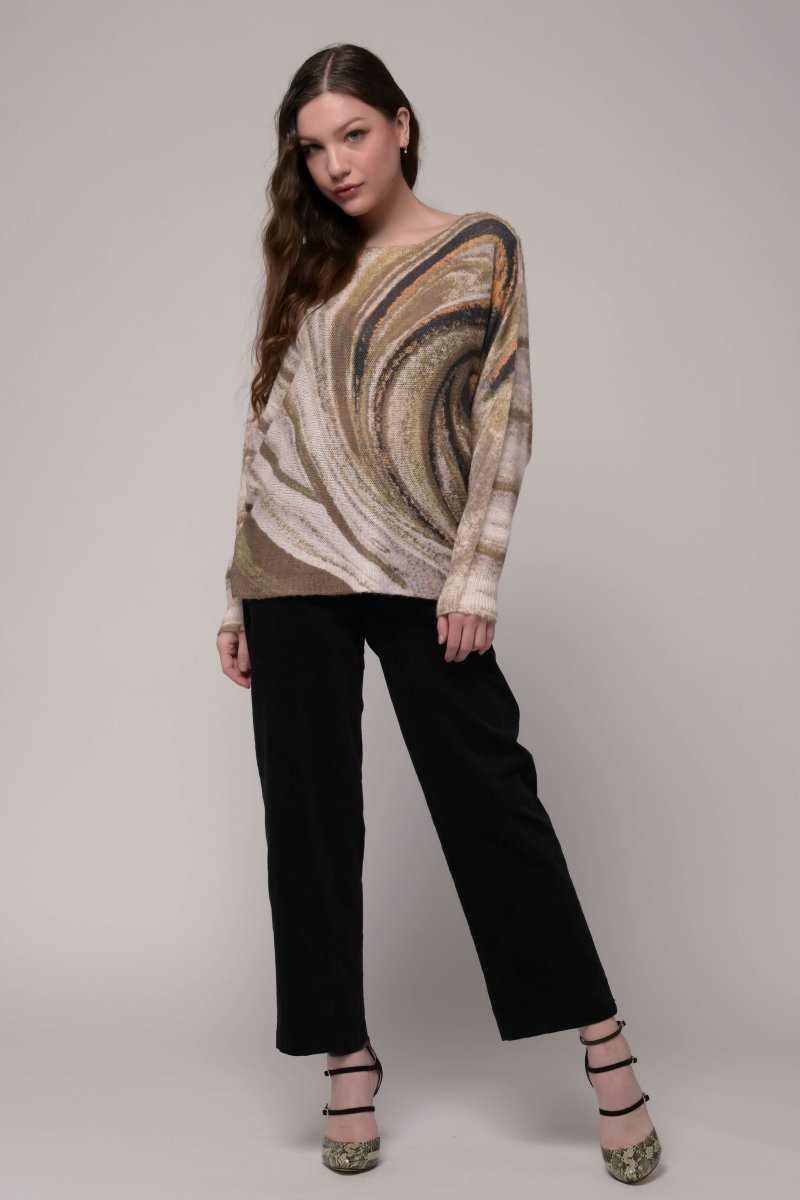 Euro Wool Blend Art Top - Breathable Naturals | Glam & Fame Clothing