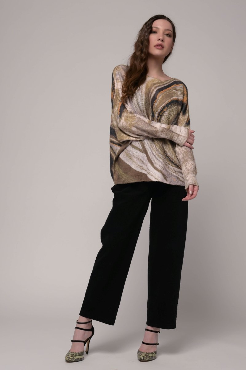 Euro Wool Blend Art Top - Breathable Naturals | Glam & Fame Clothing