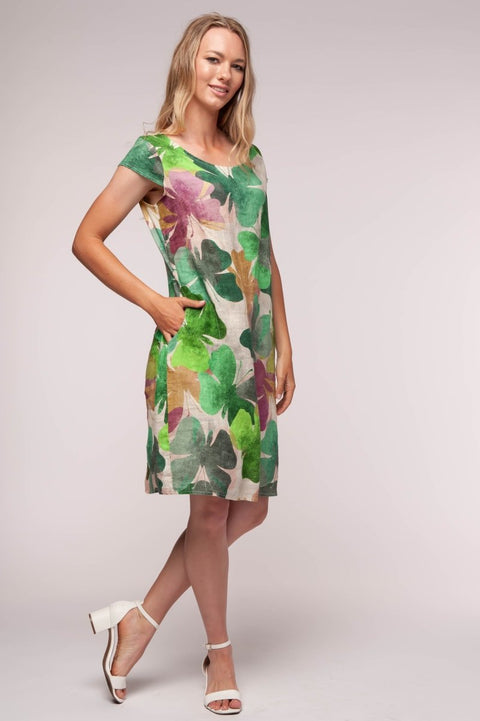 European Linen Sheath Dress - Breathable Naturals | Glam & Fame Clothing