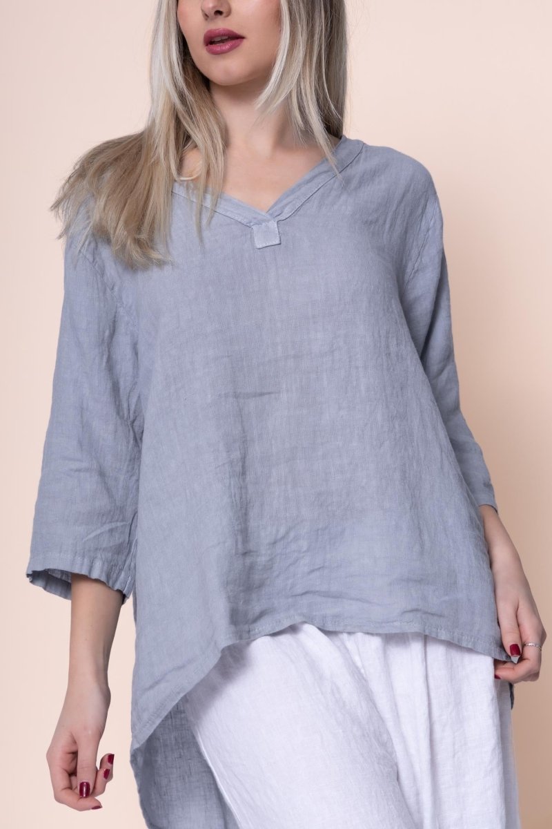 Linen Top - OS19078-83 - Breathable Naturals | Glam & Fame Clothing
