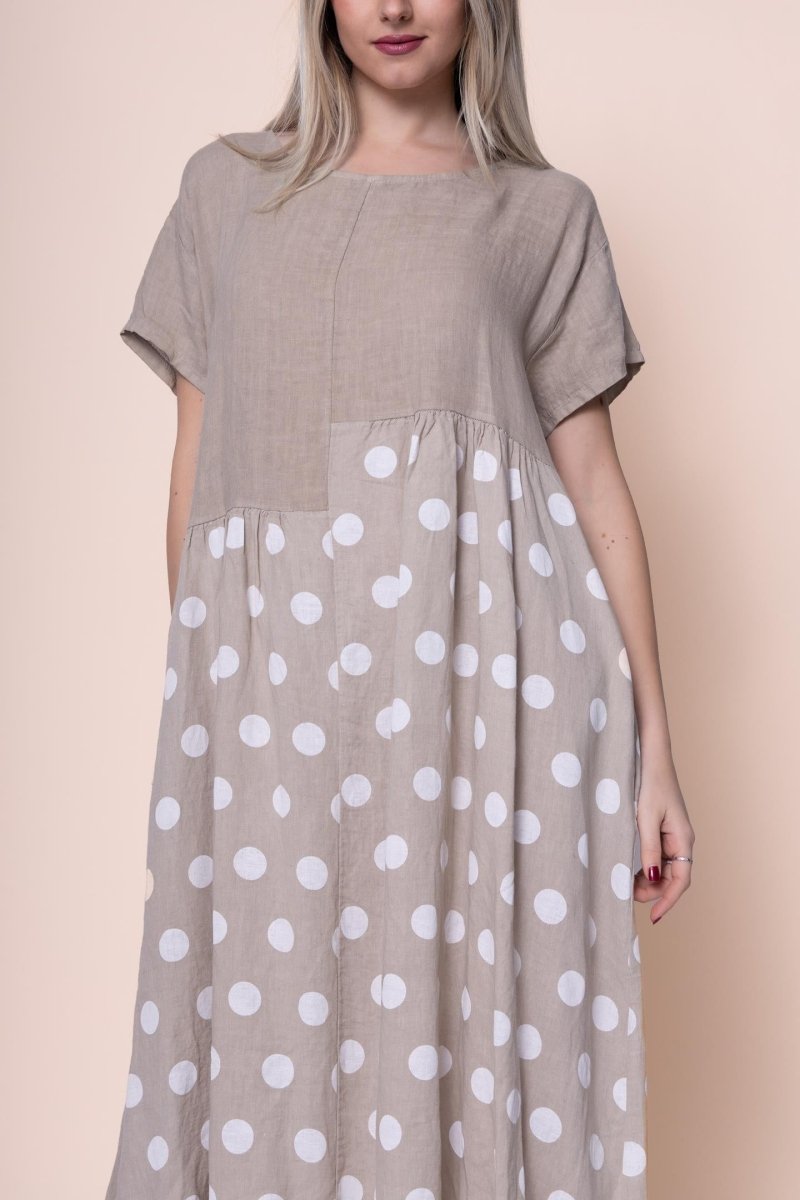Linen Dress - OS1428-110 Made in Italy